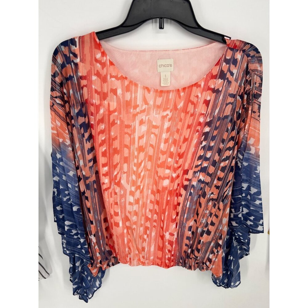 Chicos Womens Set of 3 Blouse Tops Size S/M Animal Print Floral Size 0/1 - Picture 3 of 5